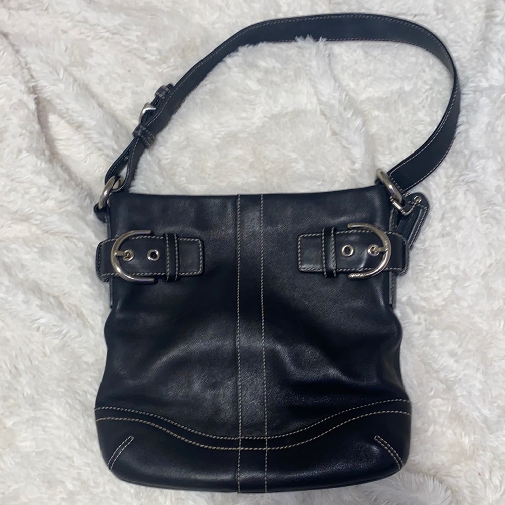Vintage black coach handbag